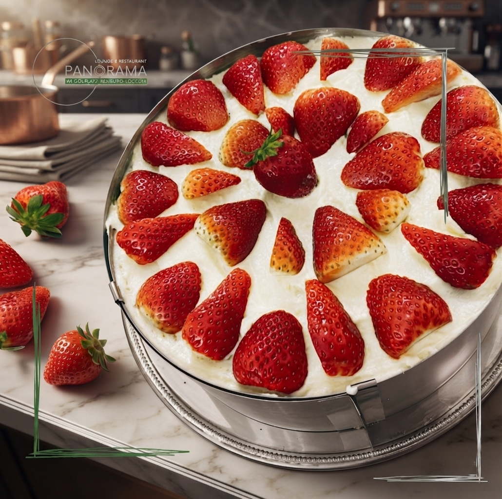 Hausgemachte Erdbeertorte mit frischen Erdbeeren